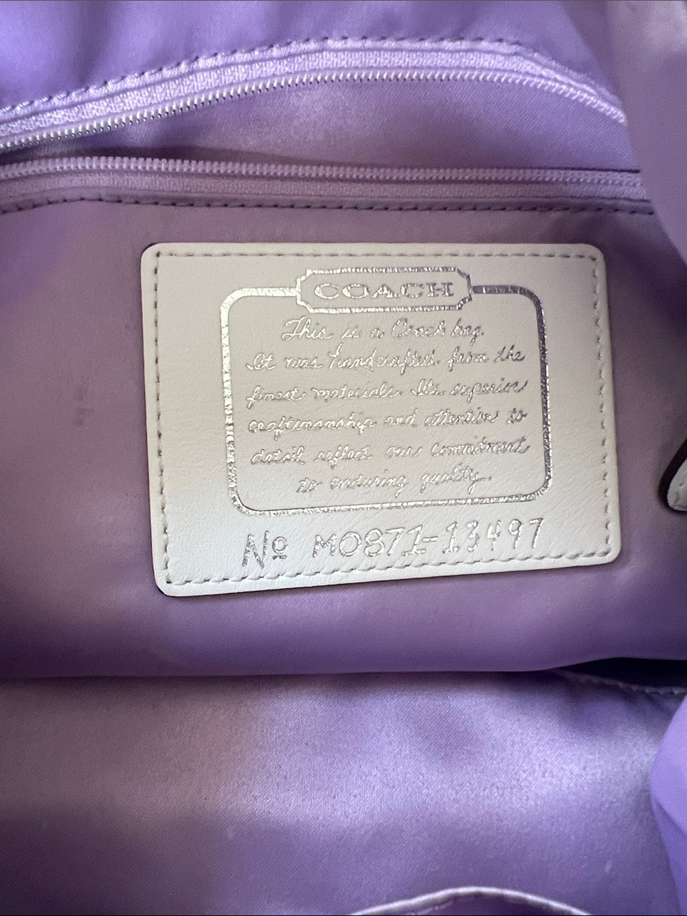 Coach Stunning White & Silver Signature Satchel - Picture 13 of 15